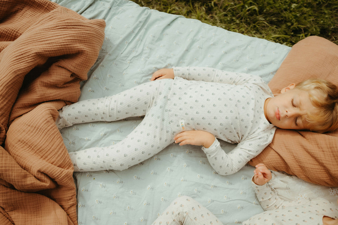 Ladida Layette Blue Grid Pajamas