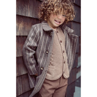 Coco Blanc Mocha Cabled Knit Cardigan
