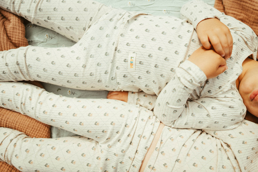 Ladida Layette Blue Grid Pajamas