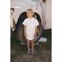 Coco Blanc White Denim Short Sleeve Dress