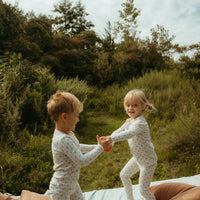 Ladida Layette Blue Grid Pajamas