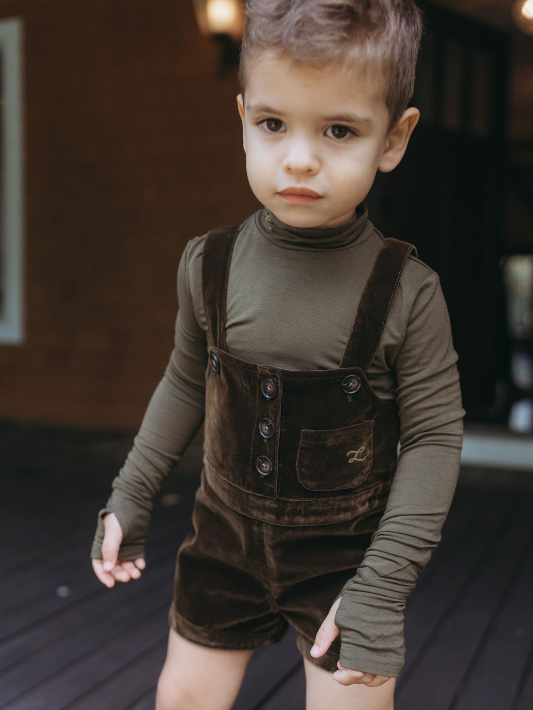 L by Ladida Olive Basic Turtleneck