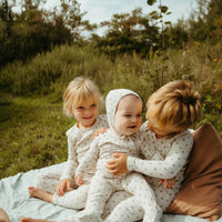 Ladida Layette Blue Grid Pajamas