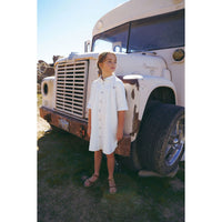 Coco Blanc White Denim 3/4 Sleeve Dress