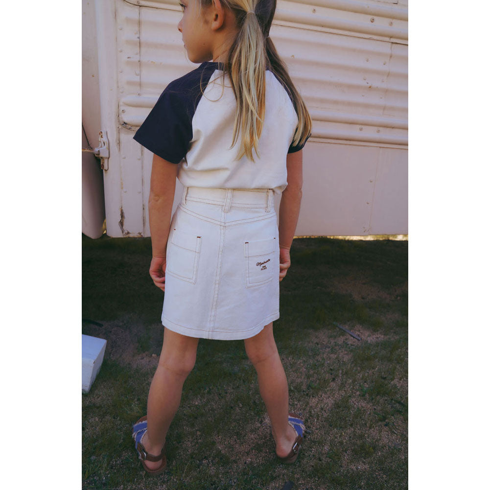Coco Blanc White Short Sleeve Raglan Tee