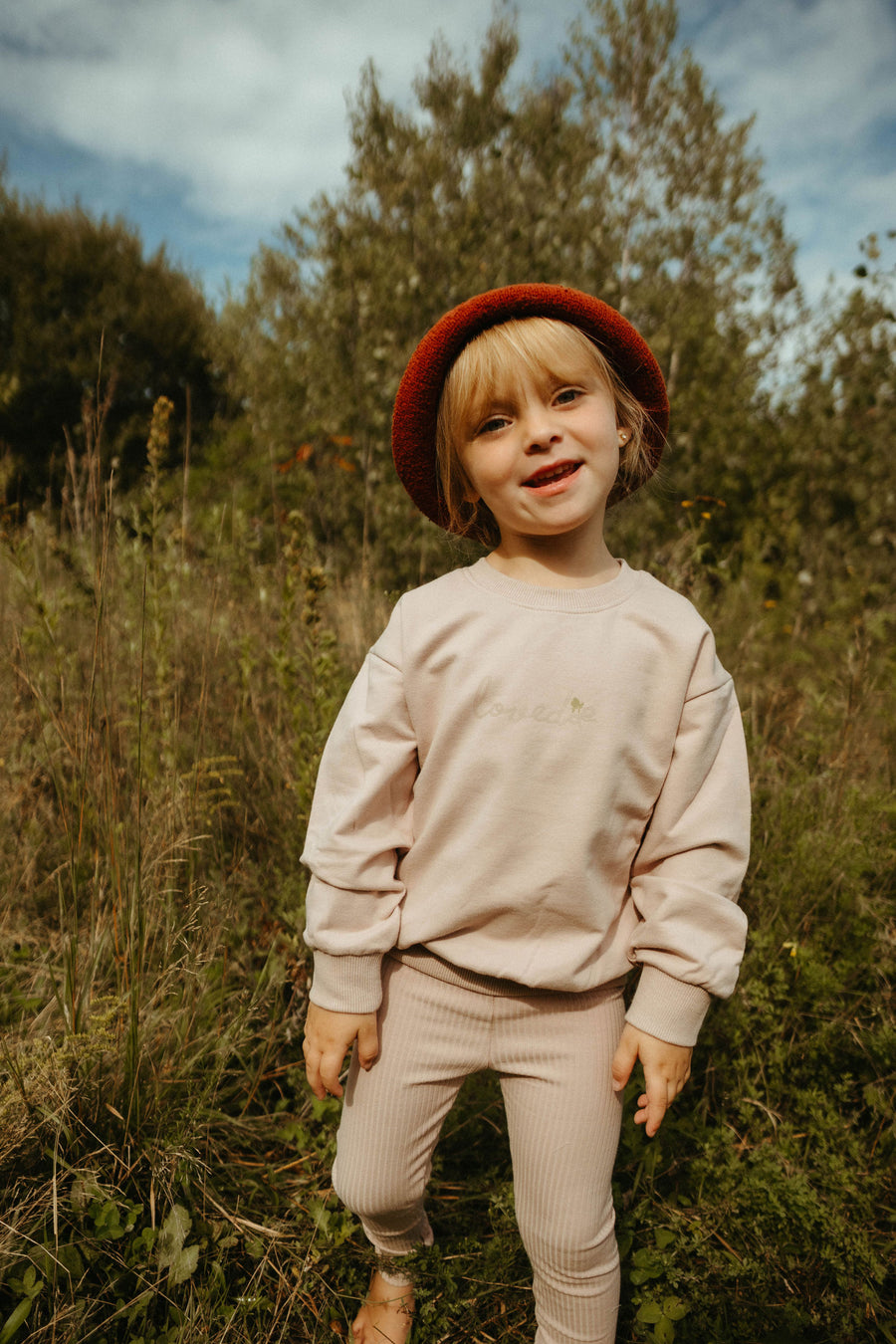 Ladida Layette Mauve Loved Sweatshirt Set