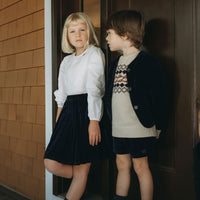 L by Ladida Navy Velvet Shorts
