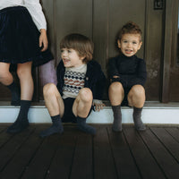 L by Ladida Navy Velvet Shorts