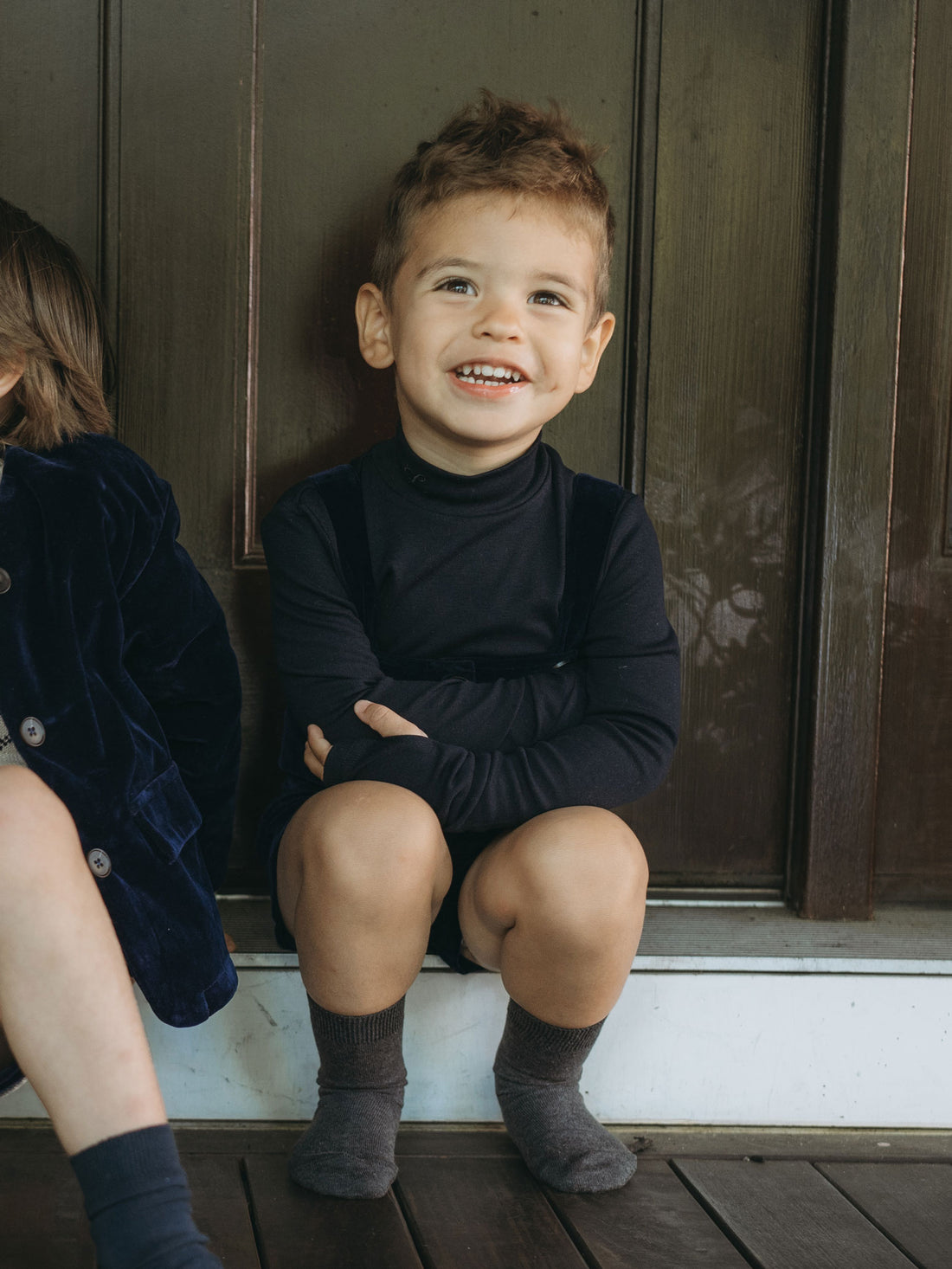 L by Ladida Navy Basic Turtleneck
