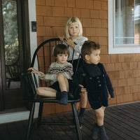L by Ladida Navy Velvet Short Overalls