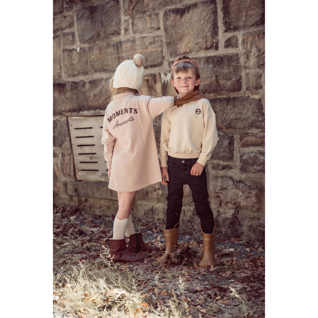 Coco Blanc Tan Sweatshirt Polo
