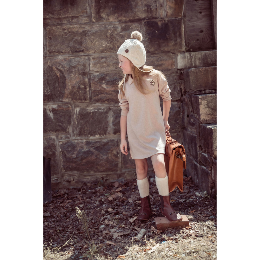 Coco Blanc Marled Blush Sweatshirt Dress