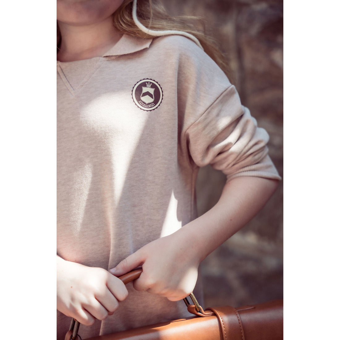 Coco Blanc Marled Blush Sweatshirt Dress