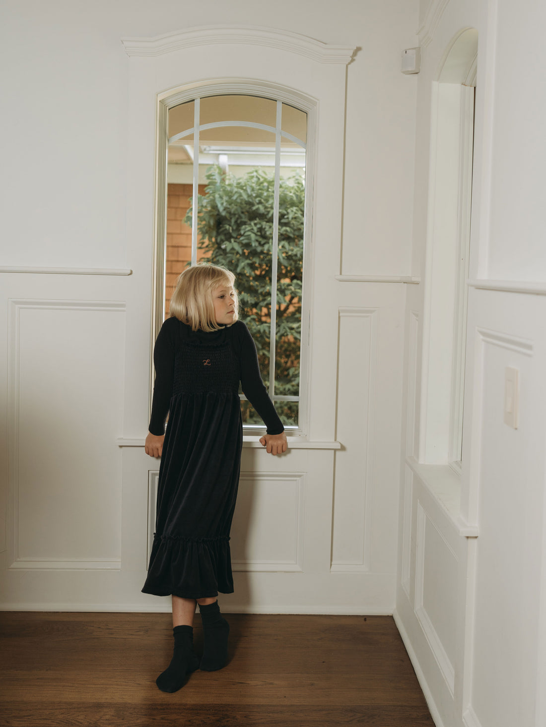 L by Ladida Navy Floral Turtleneck