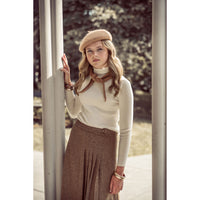 Coco Blanc Cream Ribbed Turtle Neck