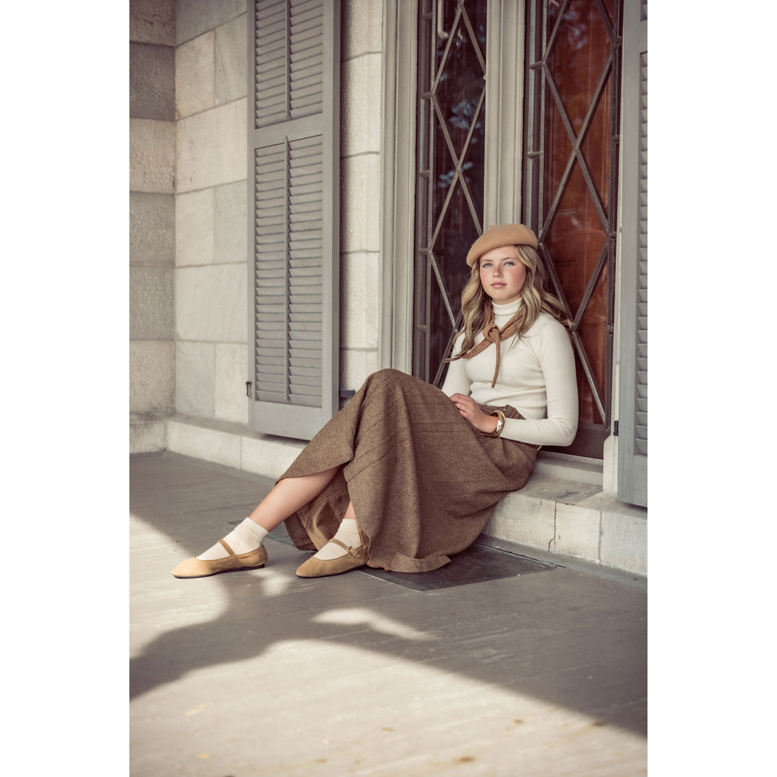 Coco Blanc Cream Ribbed Turtle Neck