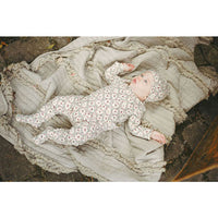 Ladida Layette Circle Floral Romper + Hat + Blanket