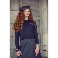 Coco Blanc Navy Boxy Sweater