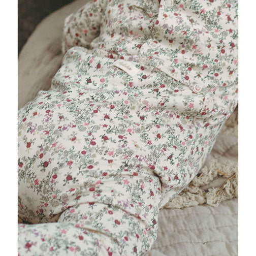 Ladida Layette Circle Floral Romper + Hat + Blanket