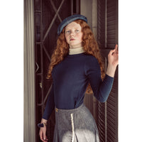 Coco Blanc Navy Colorblock Turtleneck