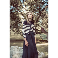 Coco Blanc Black/Cream Striped Maxi Jumper