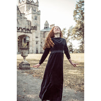 Coco Blanc Black Velour Maxi Dress