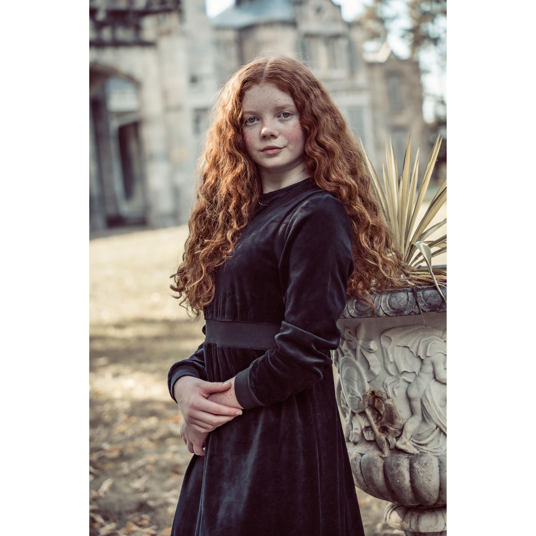 Coco Blanc Black Velour Maxi Dress 14