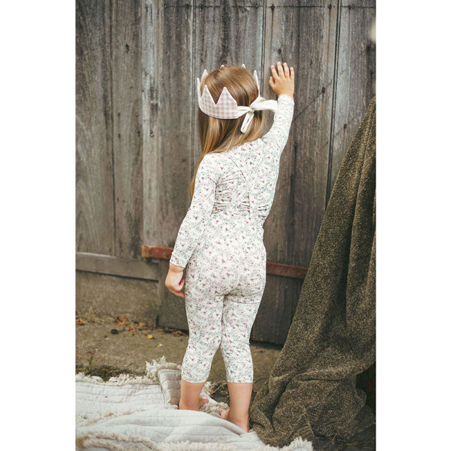 Ladida Layette Circle Floral Suspender Set
