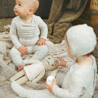 Ladida Layette Teal Liana Romper + Bonnet