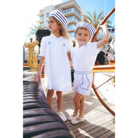 Calla Lili  White Smocking Short Sleeve Dress