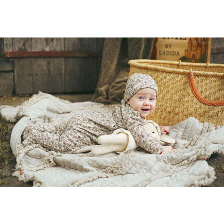 Ladida Layette Mauve Garden Romper + Hat + Blanket