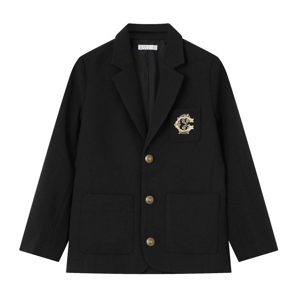 Coco Blanc Black Woven Blazer