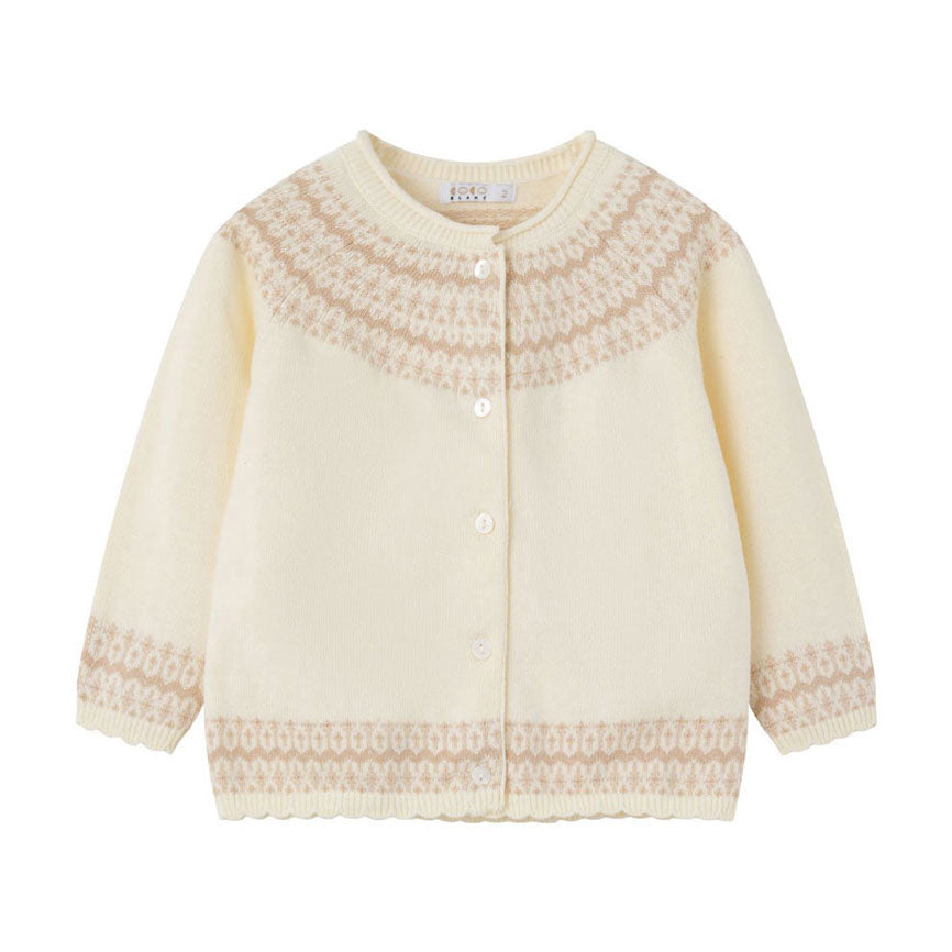 Coco Blanc Cream Embroidered Cardigan