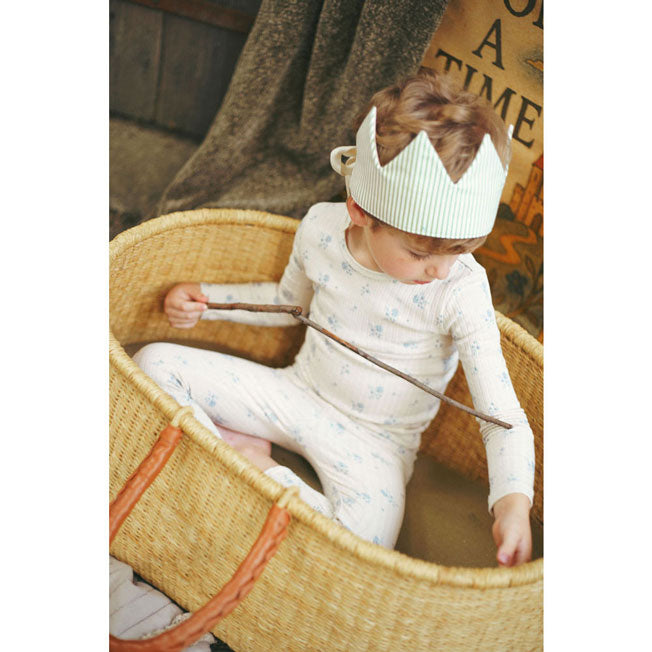 Ladida Layette Blue Watercolor Pajama Set