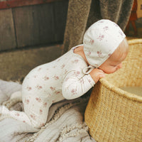 Ladida Layette Pink Watercolor Romper + Bonnet