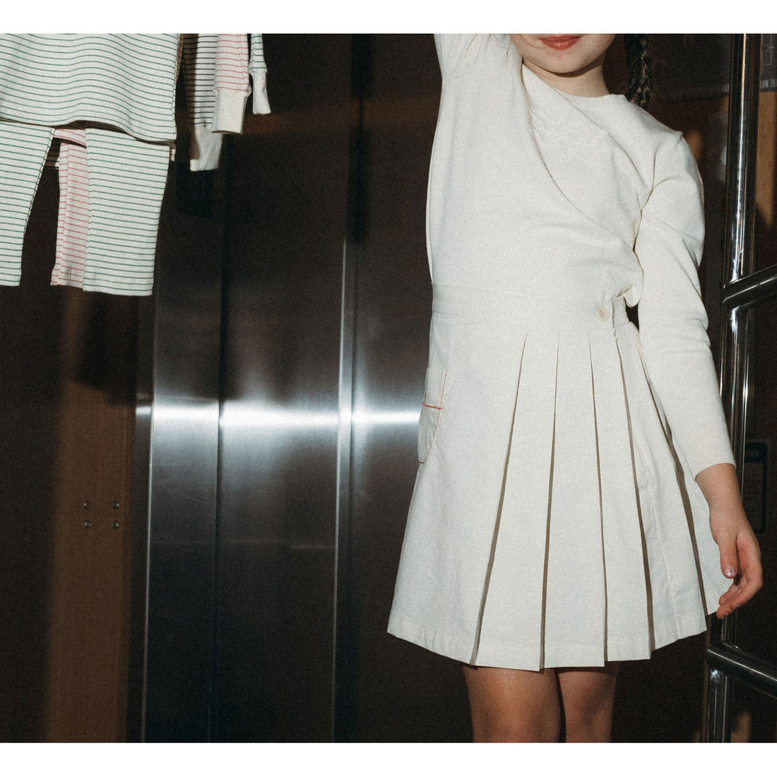 L by Ladida Cream Stiched Skirt