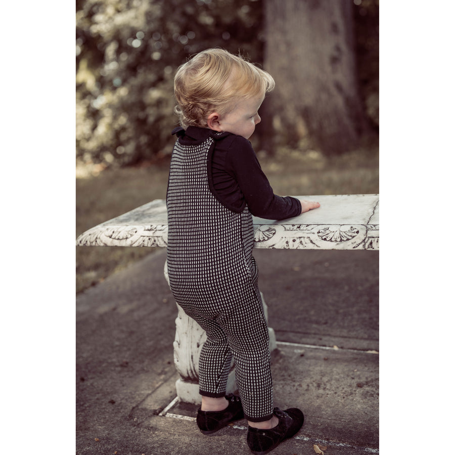 Coco Blanc Black/White Long Knit Romper