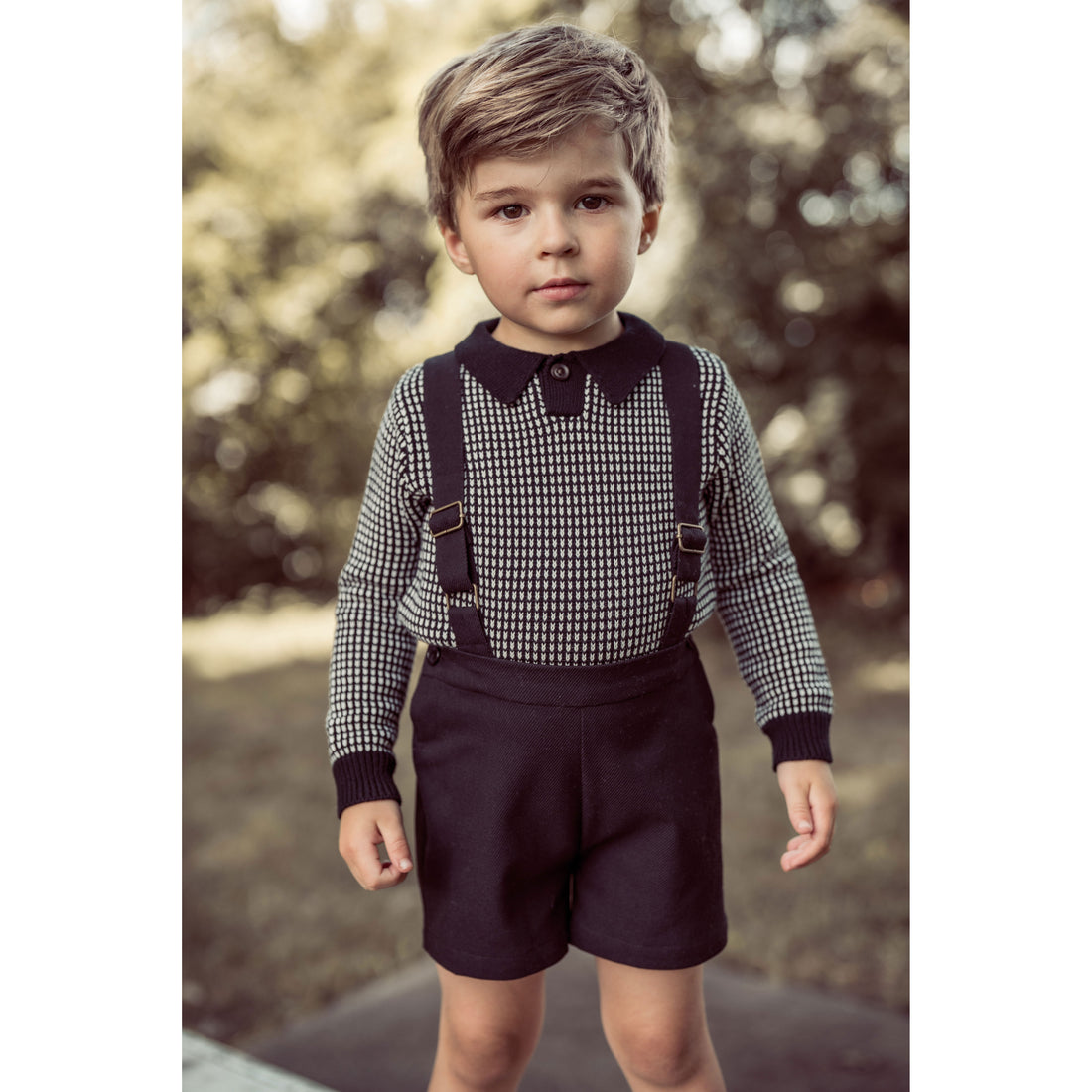 Coco Blanc Black Suspender Shorts