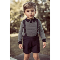 Coco Blanc Black Suspender Shorts