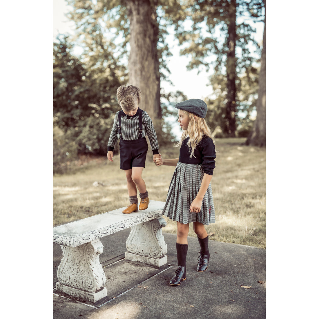 Coco Blanc Black/White Collared Sweater