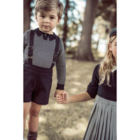Coco Blanc Black/White Collared Sweater