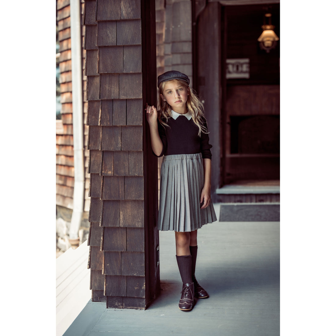 Coco Blanc Black Collared Sweater