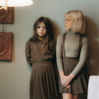 L by Ladida Olive Marl Knit Pleated Skirt