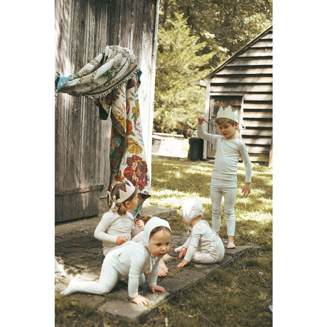 Ladida Layette Rose Demask Romper + Bonnet