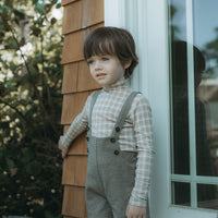 L by Ladida Taupe Wool Short Overalls