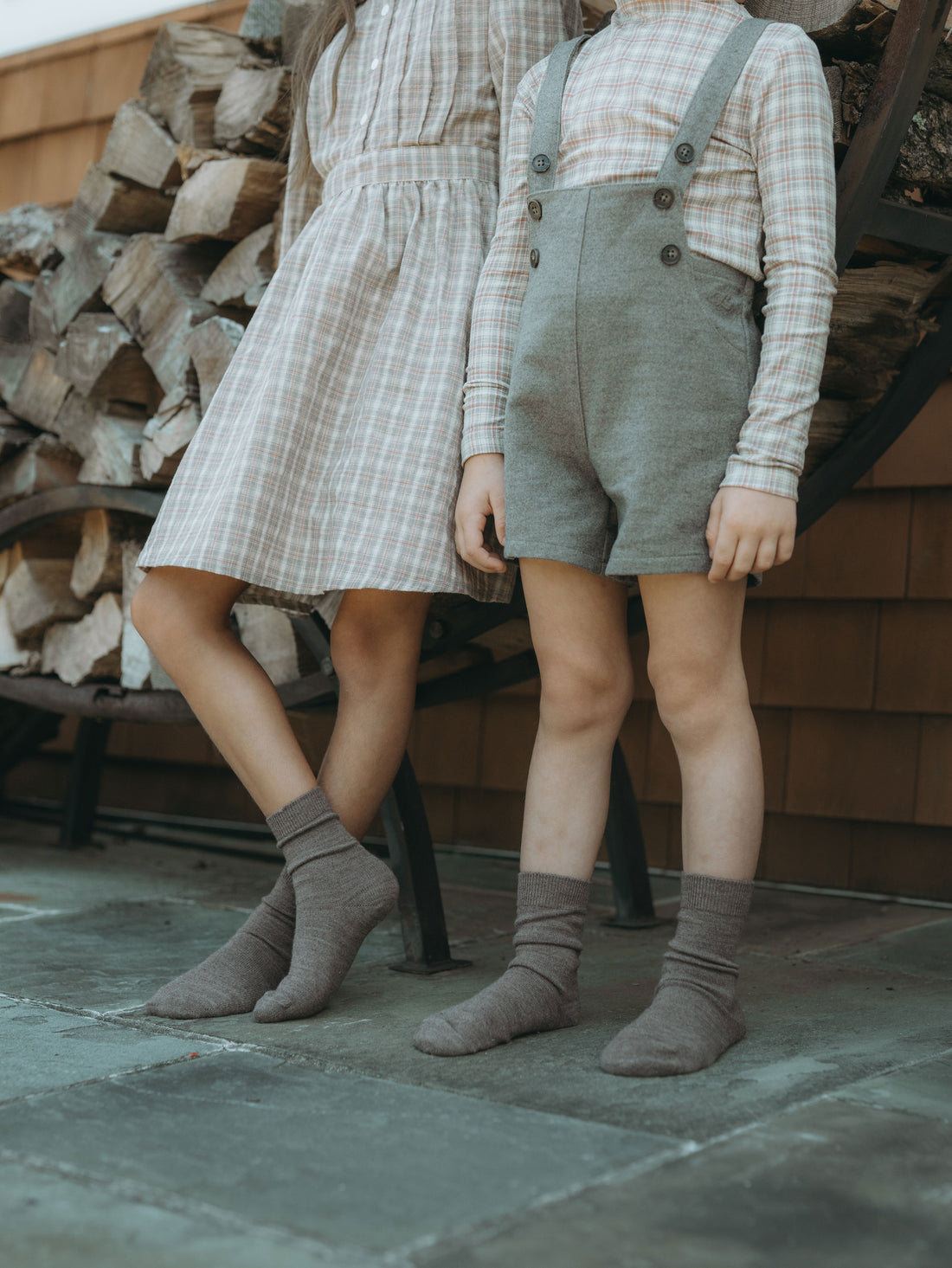 L by Ladida Taupe Plaid Turtleneck