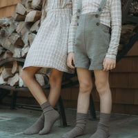 L by Ladida Taupe Wool Short Overalls