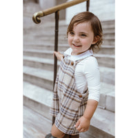 Coco Blanc Blue Plaid Overalls