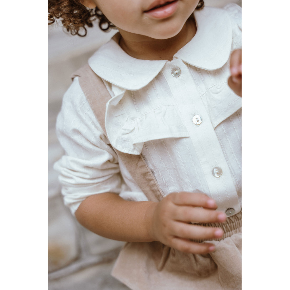 Coco Blanc Cream Ruffle Blouse
