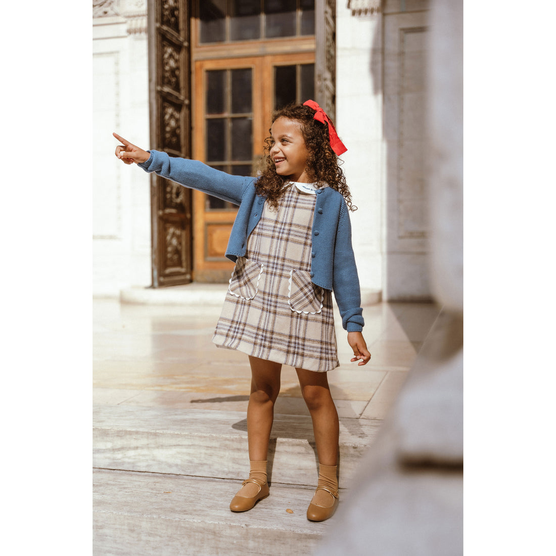 Coco Blanc Blue Cropped Cardigan